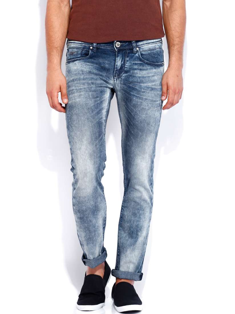 Buy Rookies Blue Low Rise Lennon Narrow Fit Jeans Jeans for Men 997484 Myntra