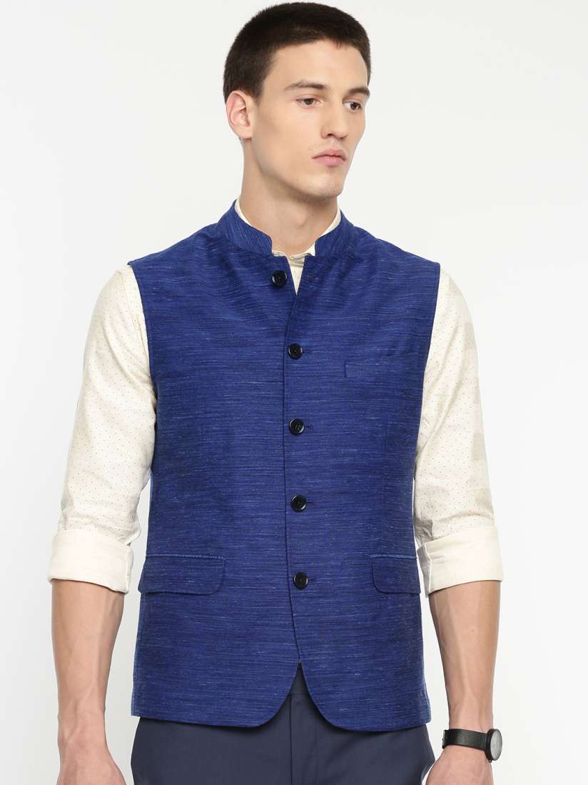 Nehru jacket louis philippe best sale