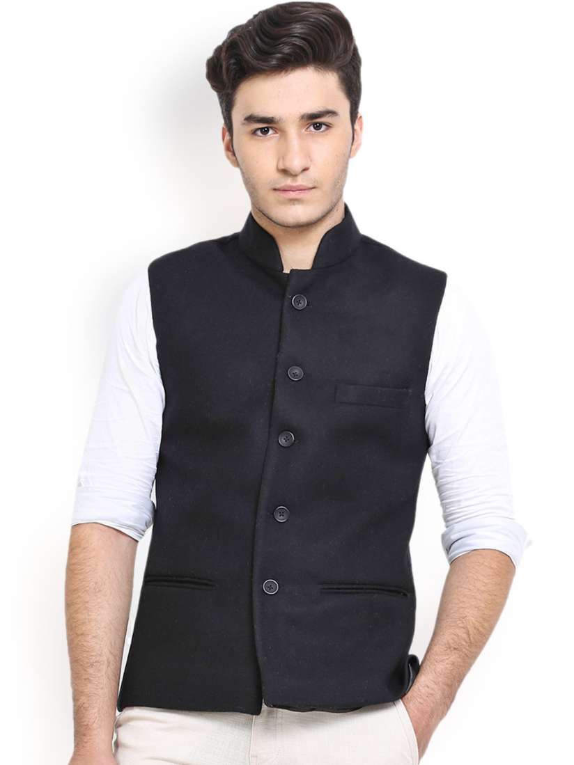 Buy Shaftesbury London Black Nehru Jacket Nehru Jackets for Men 999027 Myntra