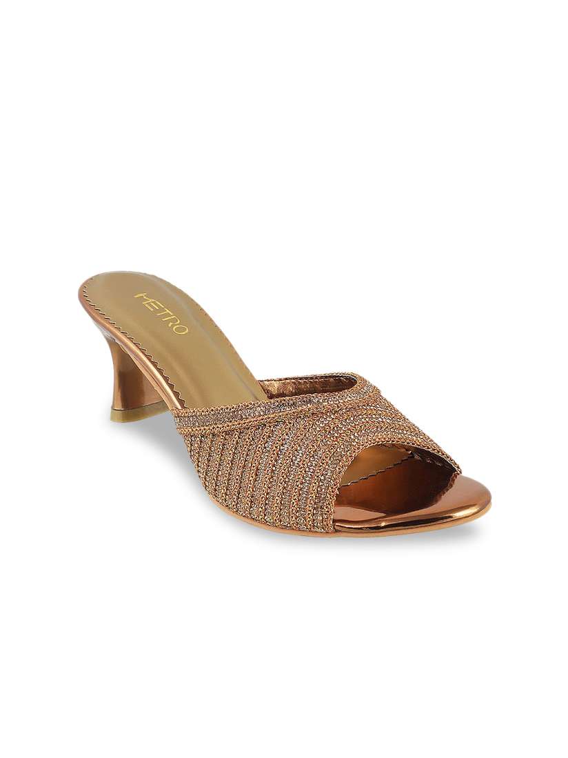 Golden heels myntra cheap