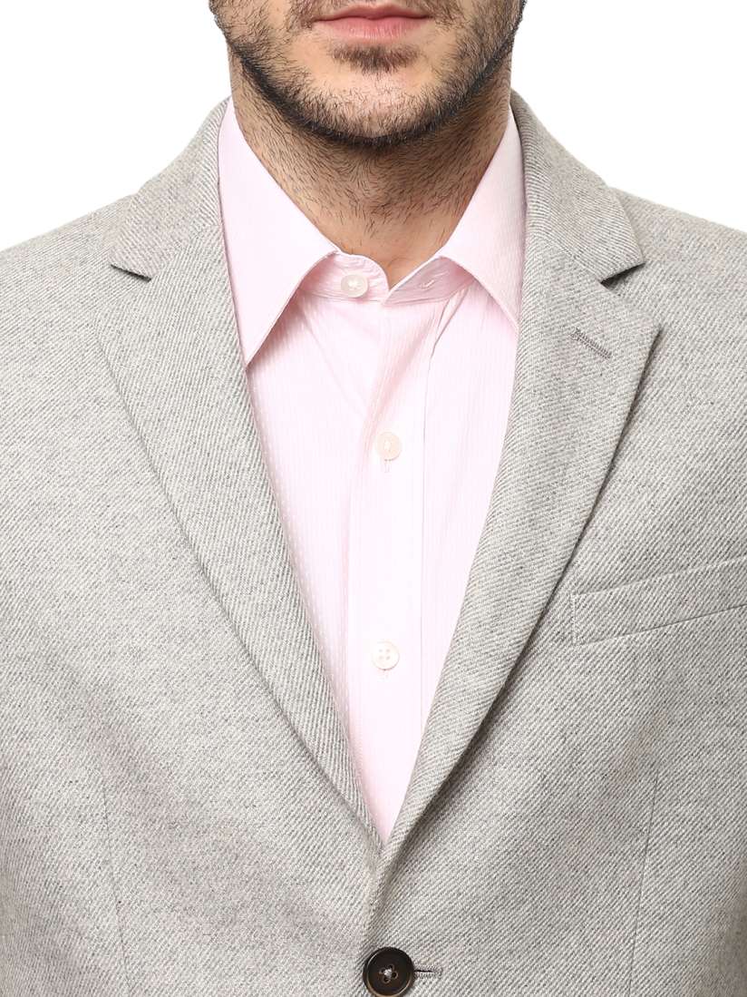 Buy Givo Men Grey Self Design Formal Blazer Blazers for Men 7776779 Myntra