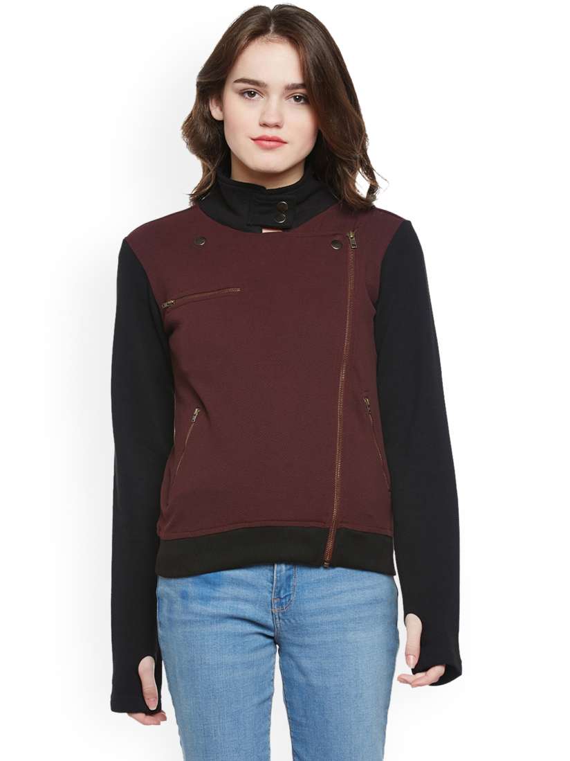 Buy Hypernation Women Brown Black Solid Tailored Jacket Jackets for Women 7886537 Myntra