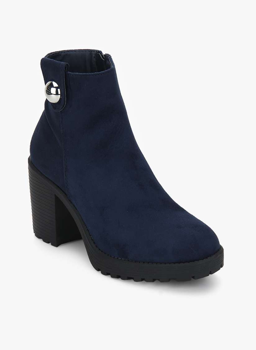 Buy Malice Navy Blue Boots Boots for Women 7953823 Myntra