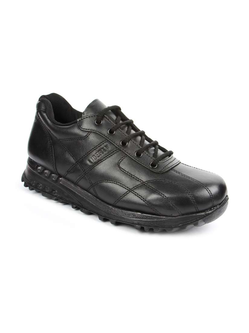 Buy Force 10 Men Black Leather Running Shoes Sports Shoes for Men 7862635 Myntra