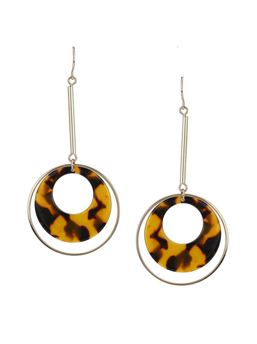 Mustard and black earrings online