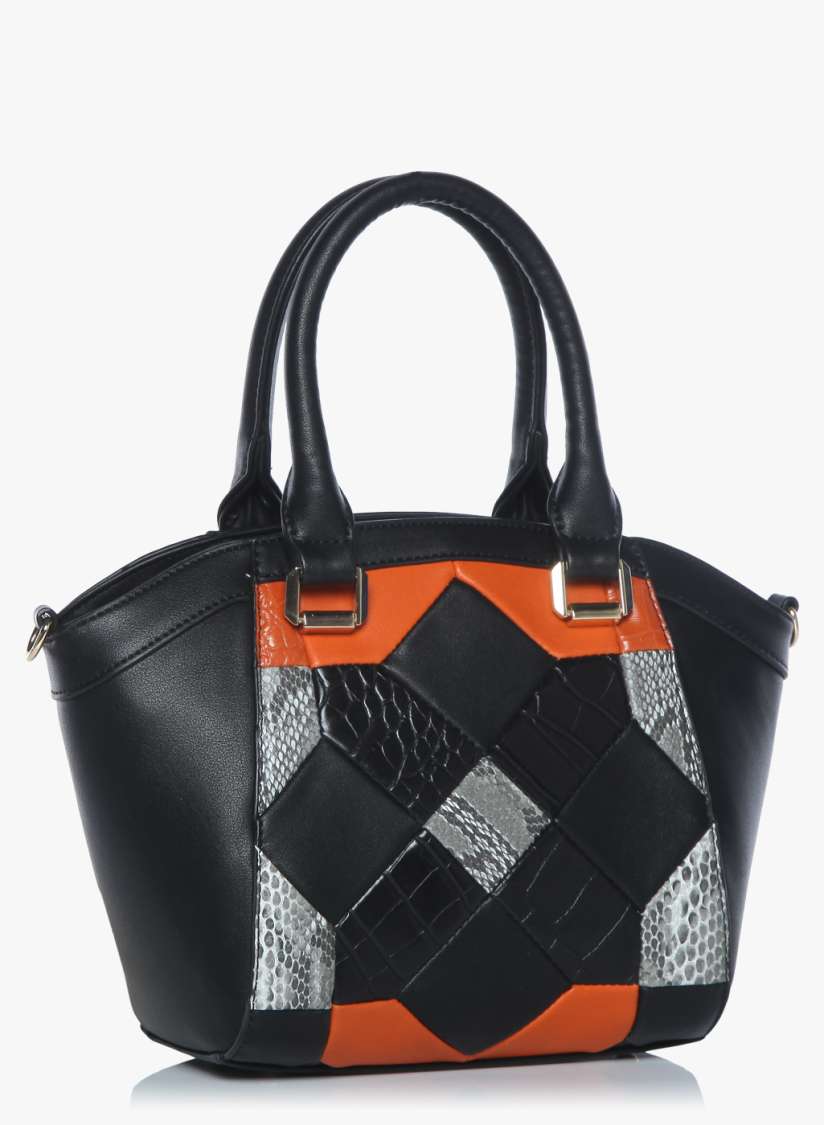 Black handbag myntra on sale