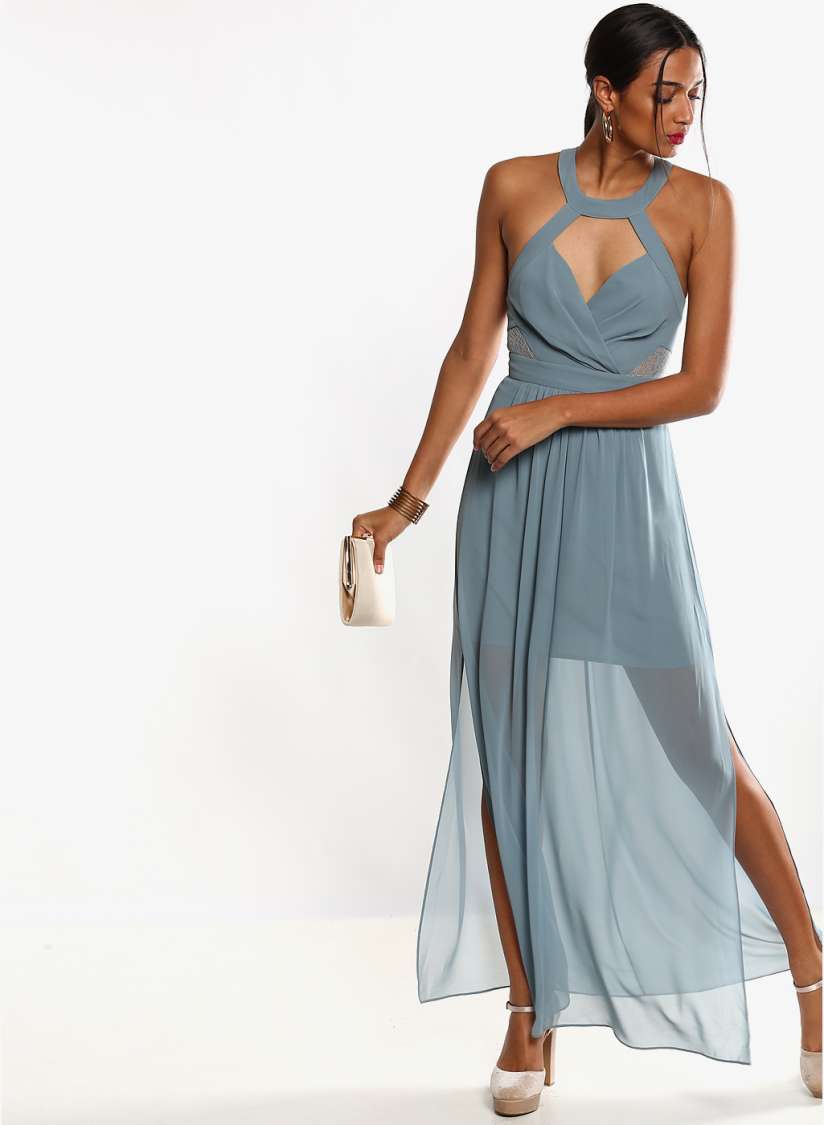 Buy BCBGeneration Grey Coloured Solid Maxi Dress Dresses for Women 7980267 Myntra