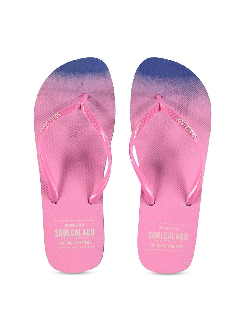 Buy SoulCal Women Pink Solid Thong Flip Flops Flip Flops for Women 8054081 Myntra