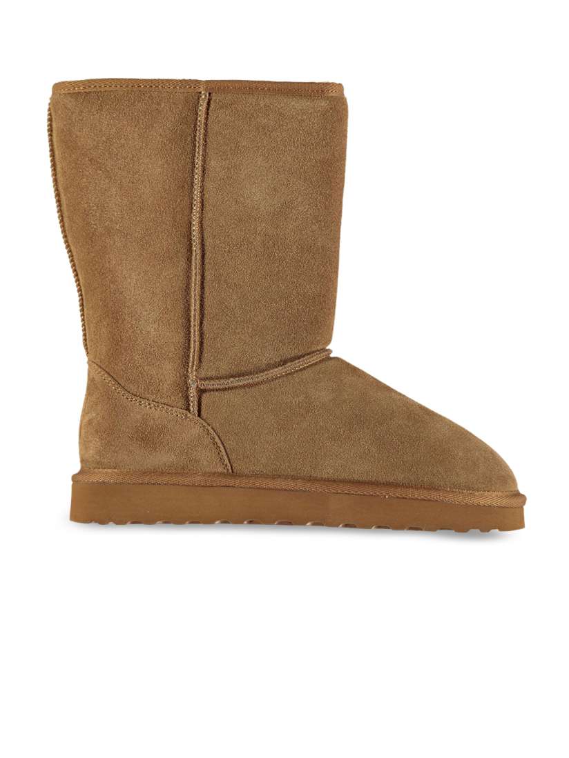 Buy SoulCal Women Brown Leather Flat Boots Boots for Women 8042325 Myntra