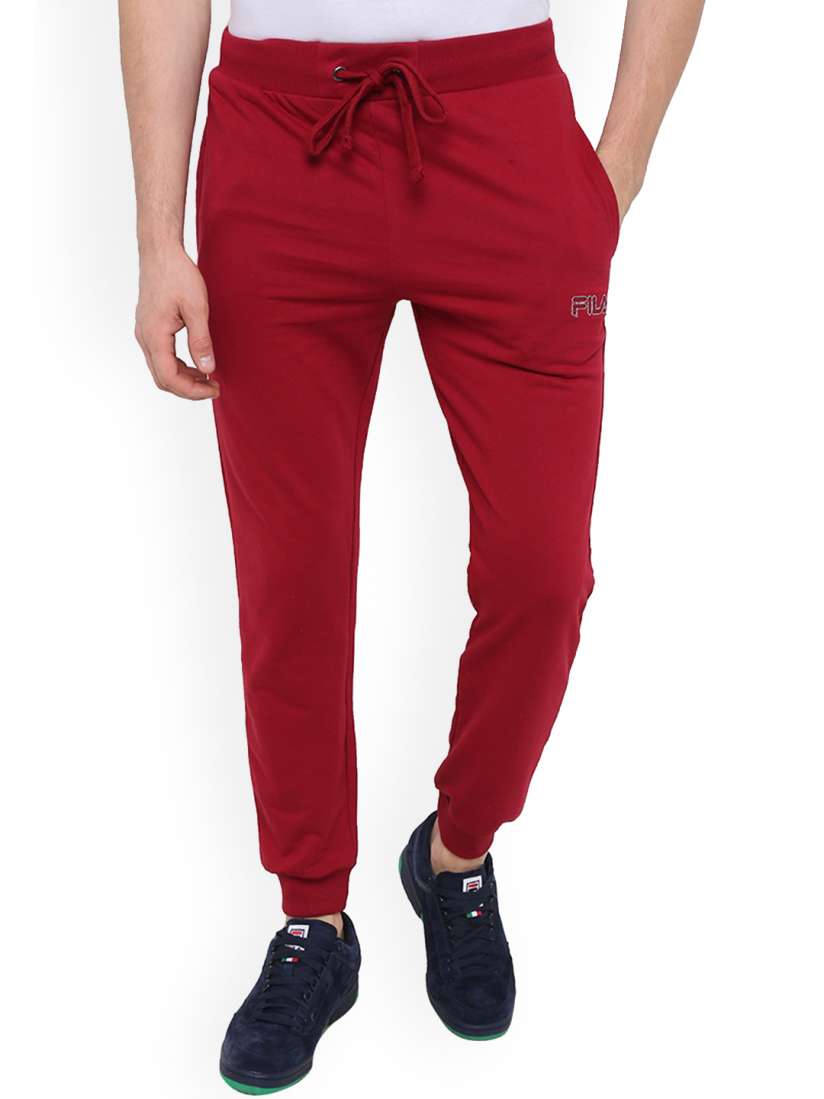 Buy FILA Men Red TRAHAN Solid Slim Fit Joggers Track Pants for Men 8231155 Myntra