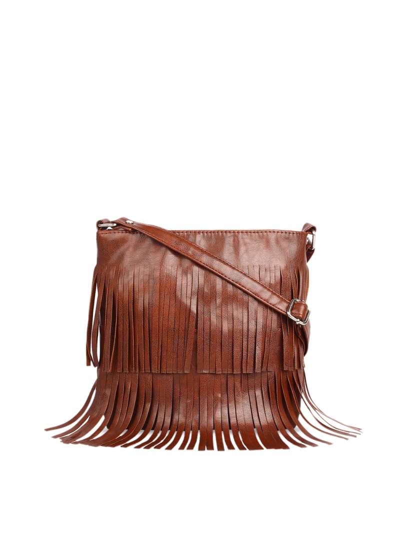 Buy Lychee bags Brown Solid Sling Bag Handbags for Women 8293011 Myntra