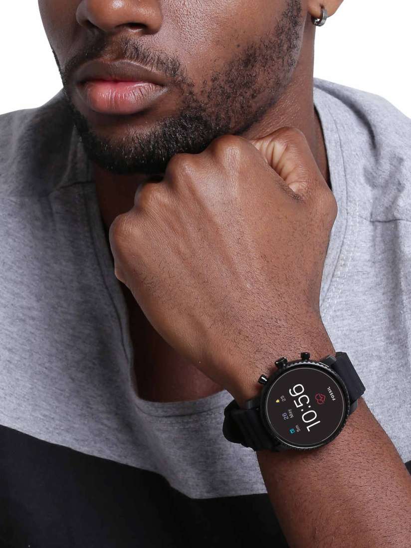 Buy Fossil Q Explorist HR Black Smart Watch FTW4018 Smart Watches for Men 8299397 Myntra