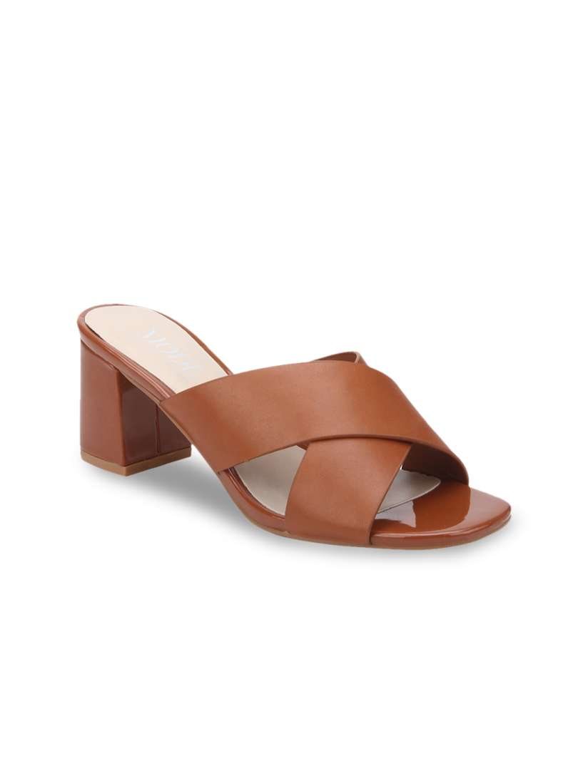 Buy Mode by Red Tape Women Tan Solid Sandals Heels for Women 8093541 Myntra