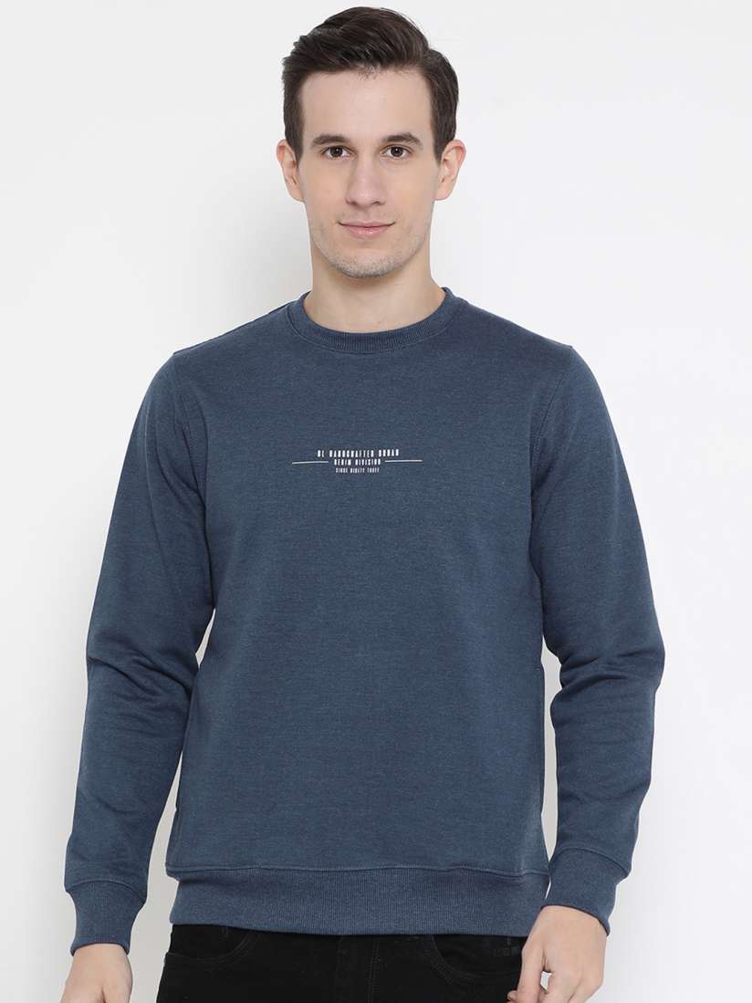 Buy Richlook Men Teal Solid Sweatshirt Sweatshirts for Men 8127717 Myntra