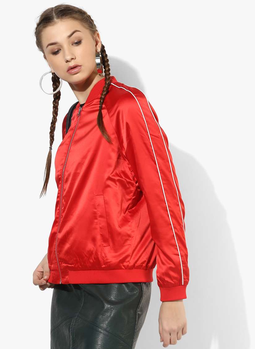 Buy Red Solid Winter Jacket Jackets for Women 7171881 Myntra