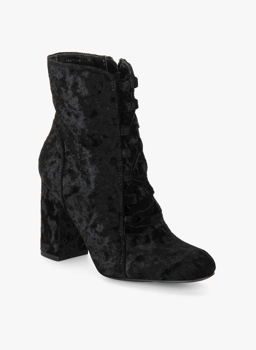 Buy Angelina Black Boots Boots for Women 7442353 Myntra