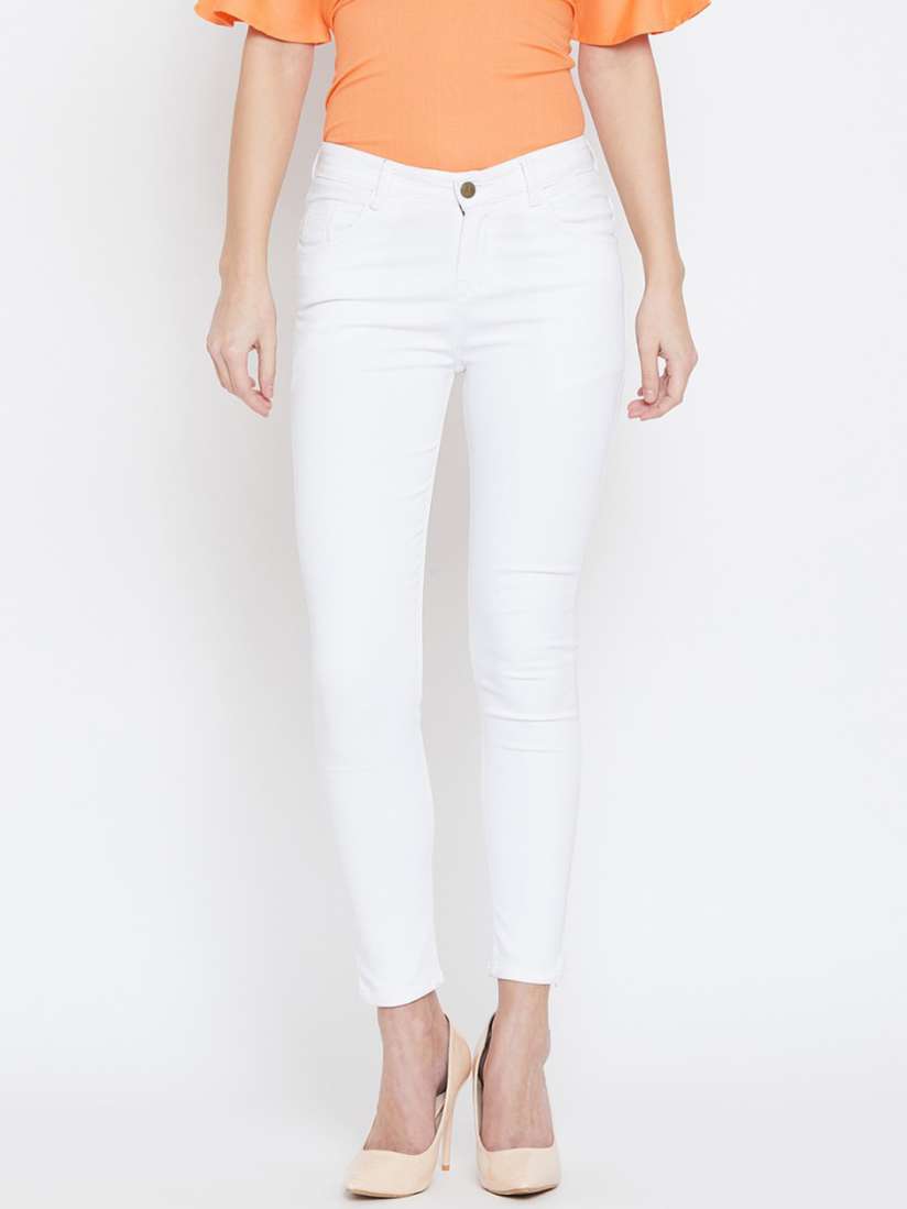 Myntra white jeans cheap