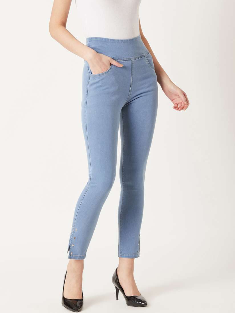 Buy Miss Chase Women Blue The Way I Am Denim Jeggings Jeggings for Women 8514203 Myntra