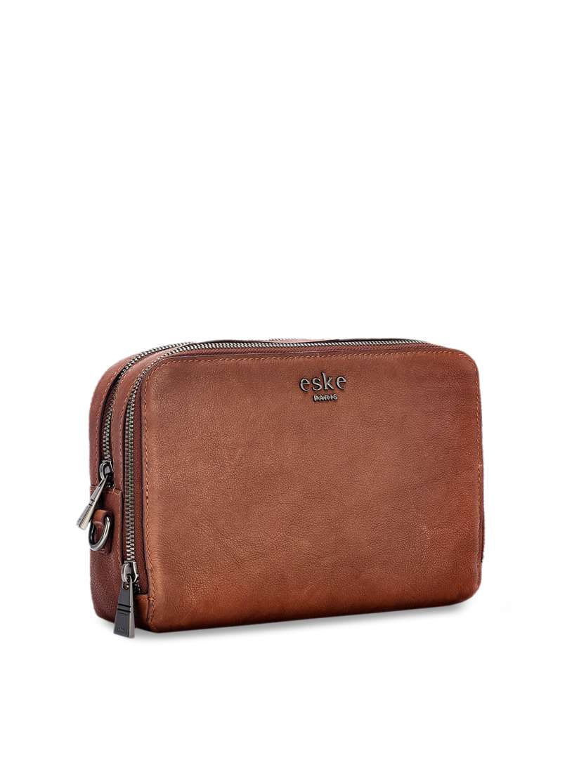 Buy Eske Men Brown Leather Travel Pouch Travel Accessory for Men 8535105 Myntra