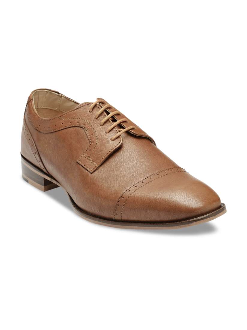 Buy Franco Leone Men Tan Brown Leather Formal Derbys Formal Shoes for Men 8555881 Myntra