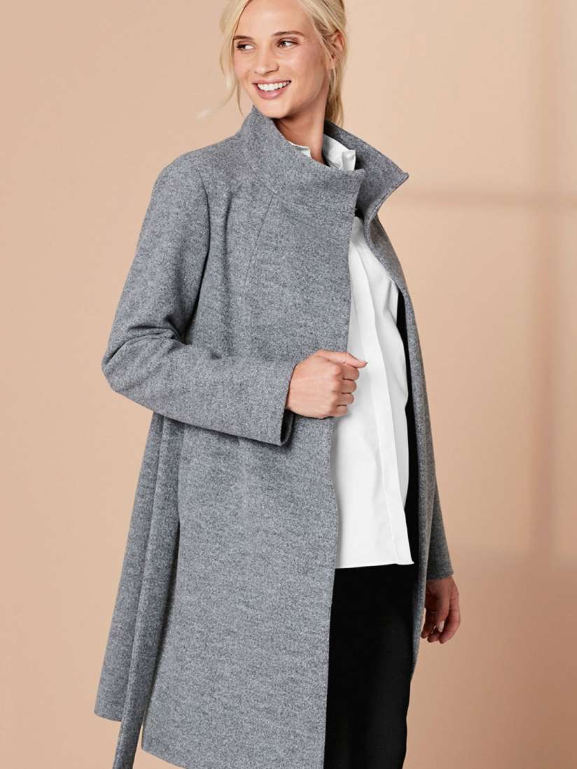 Buy next Women Grey Solid Coats Coats for Women 8600395 Myntra
