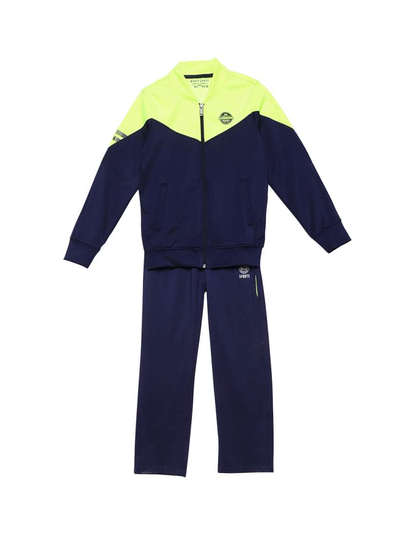 Blue and lime green tracksuit outlet
