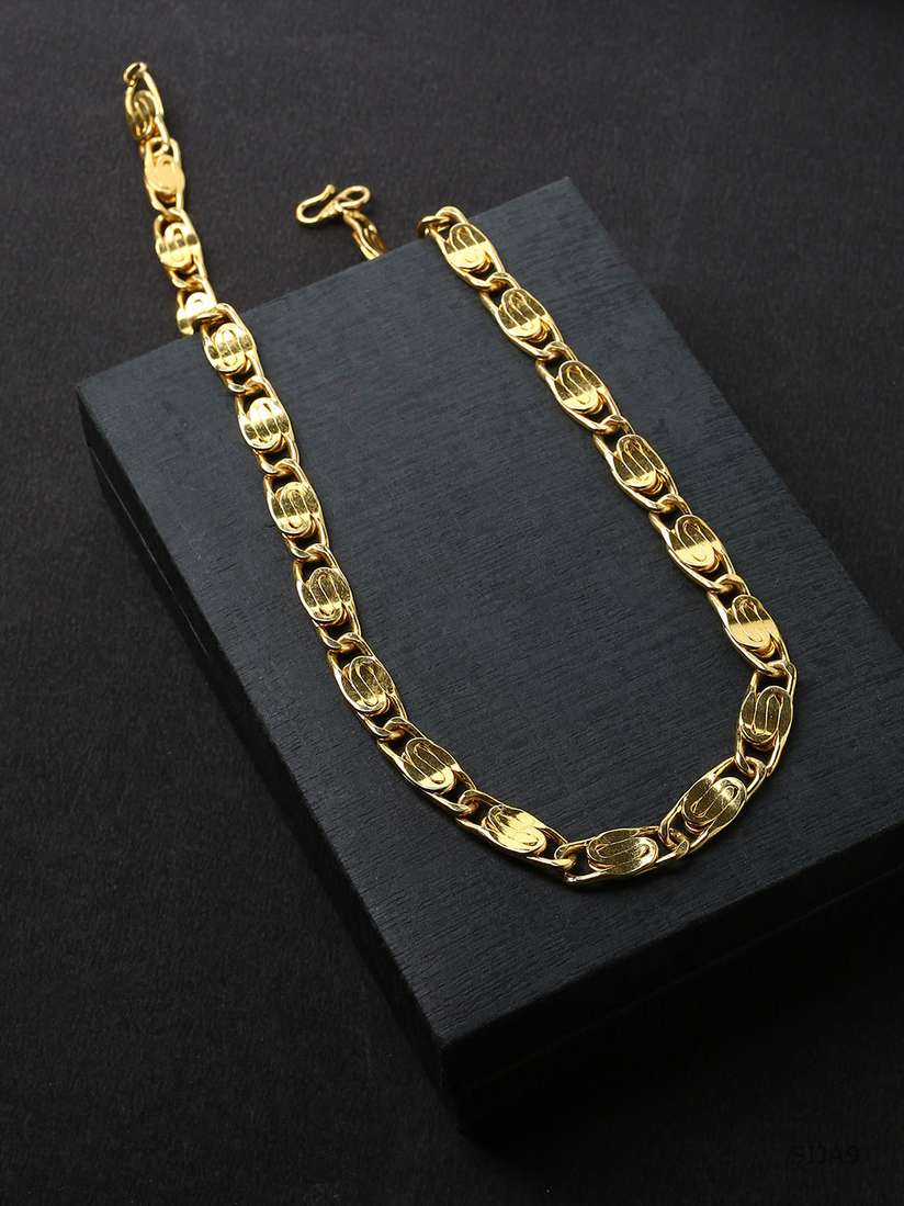 Chain Dare To Voylla Buy Dare By Voylla Men Gold-Toned Brass Gold - Main Image