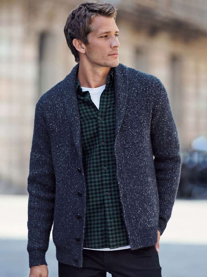 Buy next Men Navy Blue Solid Cardigan Sweaters for Men 8681815 Myntra