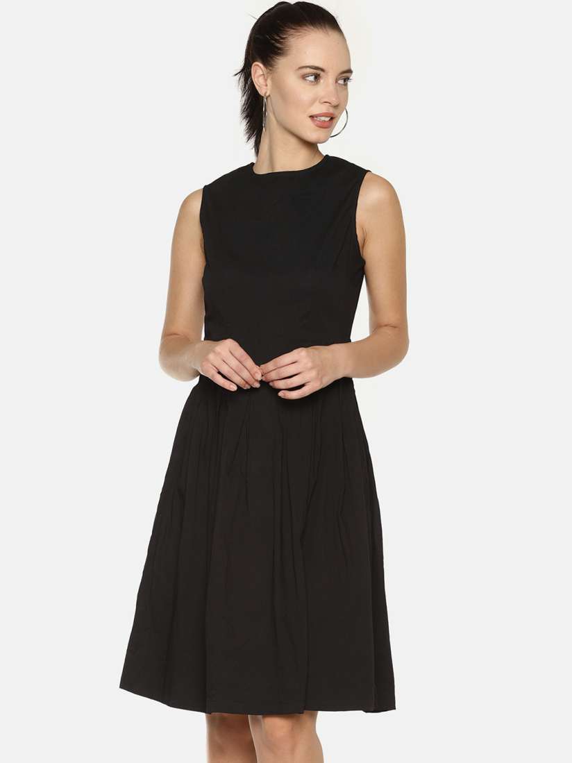 Womens black a line dress best sale
