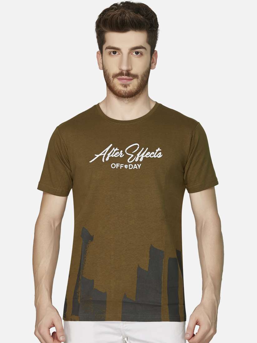 Buy KOZZAK Men Green Printed Round Neck T shirt Tshirts for Men 10794696 Myntra