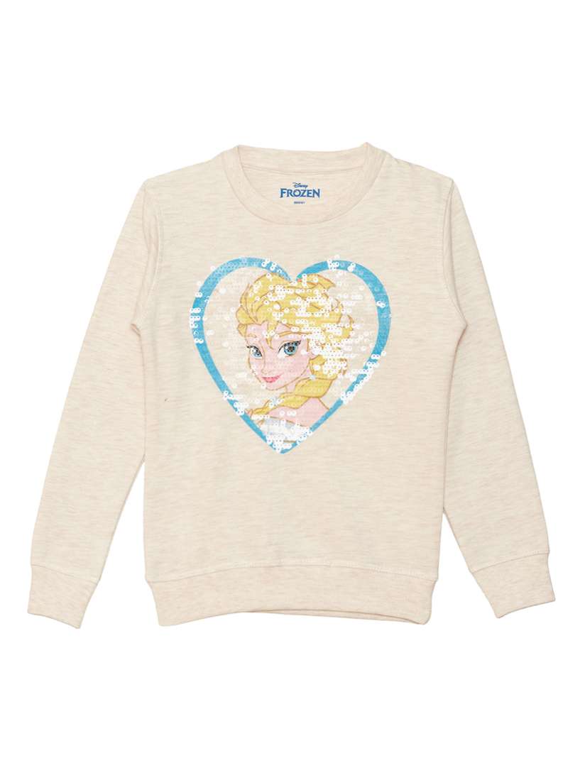 Buy Frozen featured Beige Sweatshirt for Girls Sweatshirts for Girls 10797582 Myntra