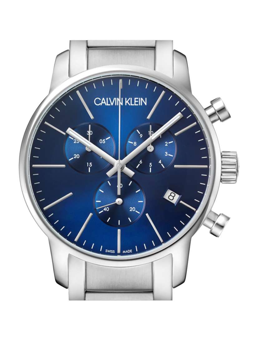 Buy Calvin Klein City Men Blue Silver Toned Analogue Swiss Made Watch K2G2714N Watches for Men 10828506 Myntra