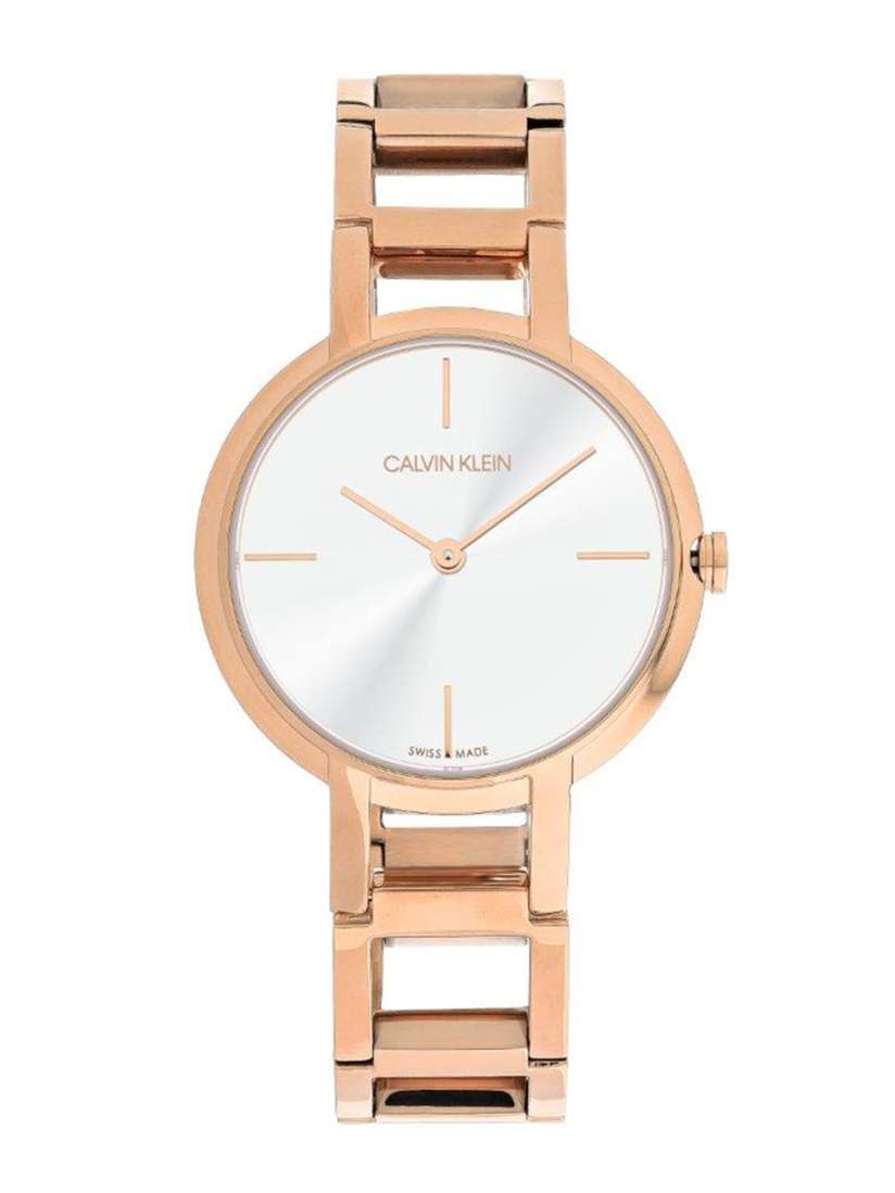 Buy Calvin Klein Cheers Women Silver Toned Beige Analogue Swiss Made Watch K8N23646 Watches for Women 10828496 Myntra