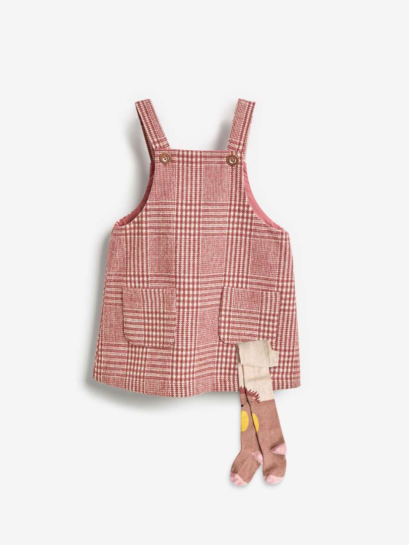 Buy next Girls Red Checked Pinafore Dress Dresses for Girls 10838352 Myntra