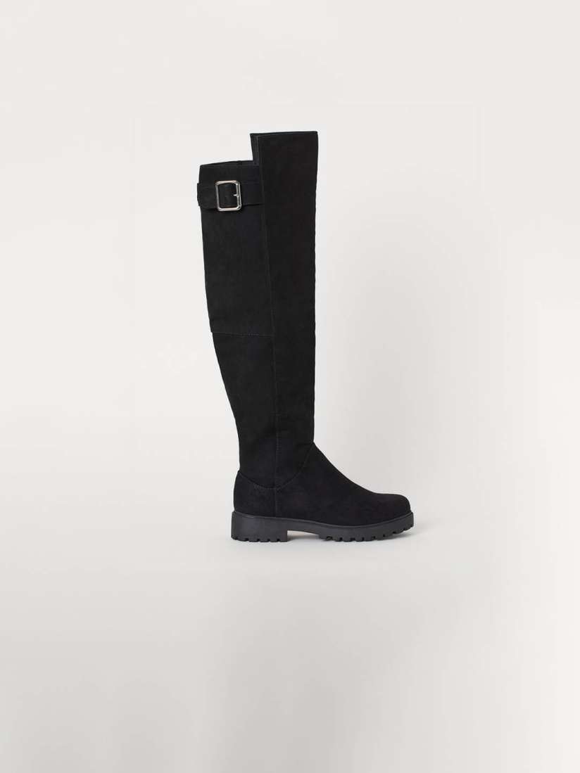 Buy H M Women Black Solid Knee high boots Boots for Women 10866756 Myntra