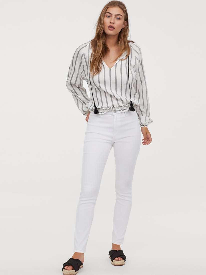 Buy H M Women White Skinny High Ankle Jeans Jeans for Women 10774050 Myntra