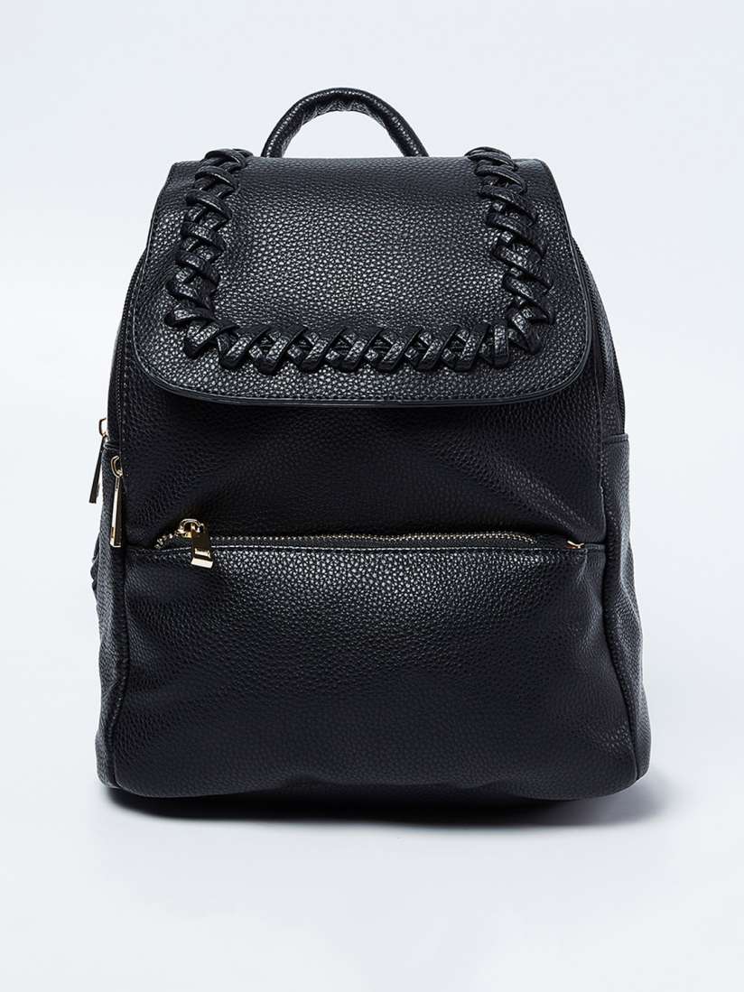 Buy Ginger by Lifestyle Women Black Solid Backpack Backpacks for Women 10907464 Myntra