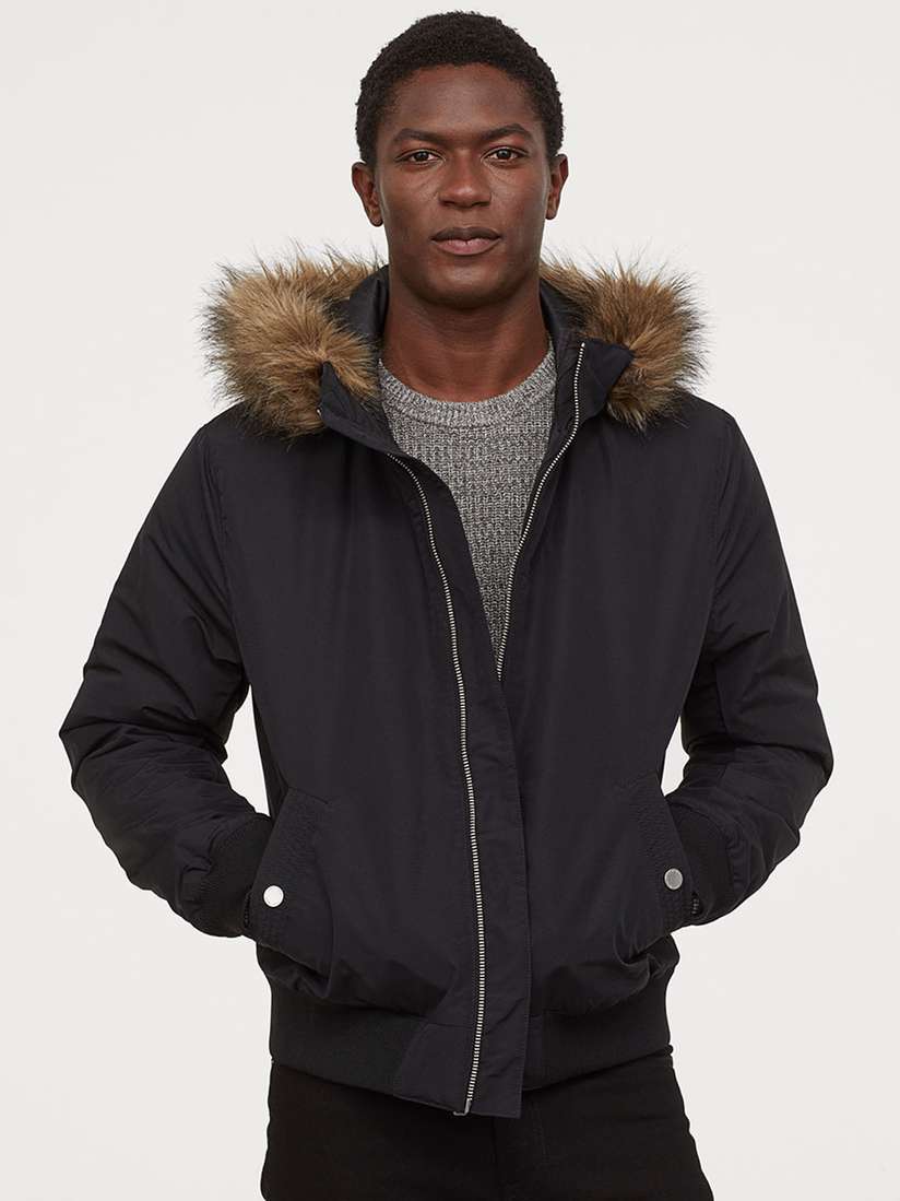 H&m Mens Hooded Padded Jacket Mens Puffer Jacket H&m XSIDE - Main Image