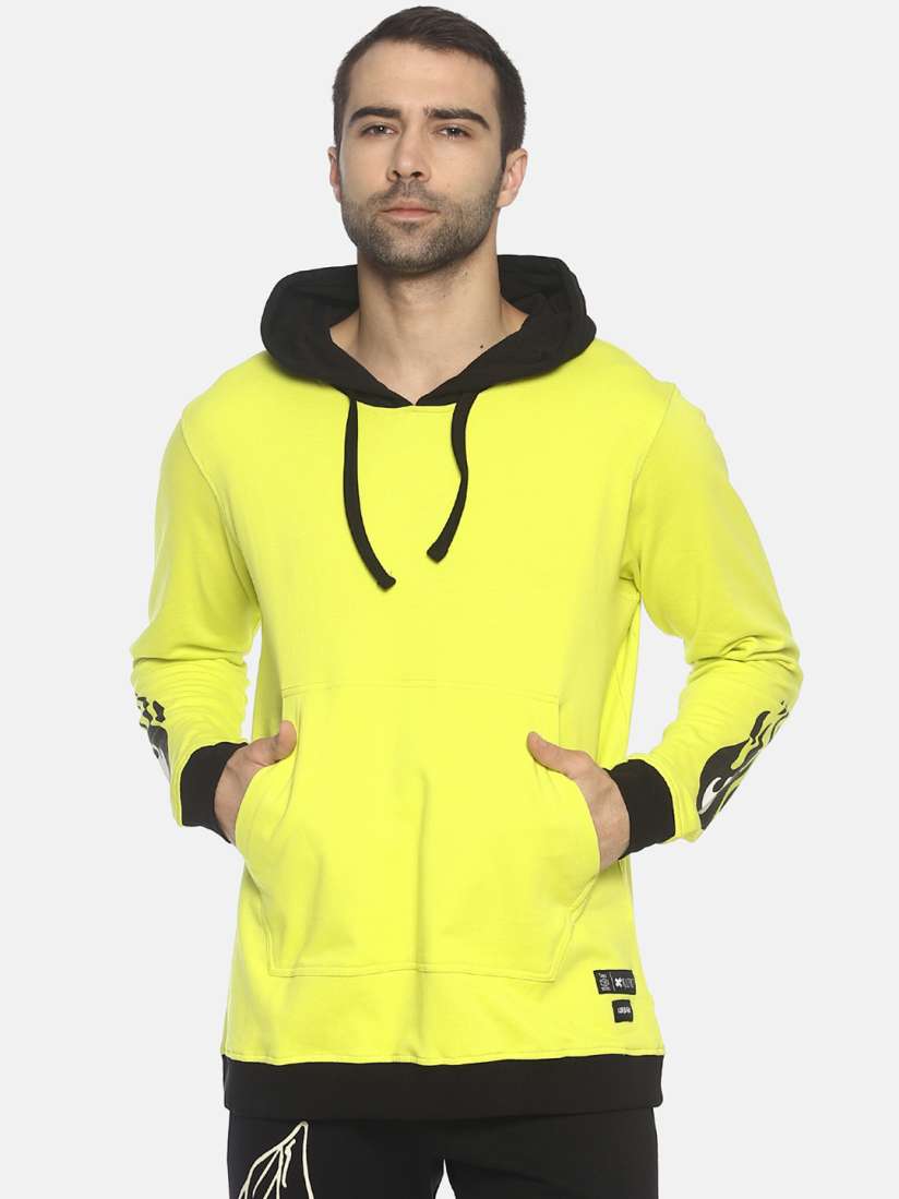 Lime green and black sweatshirt hot sale