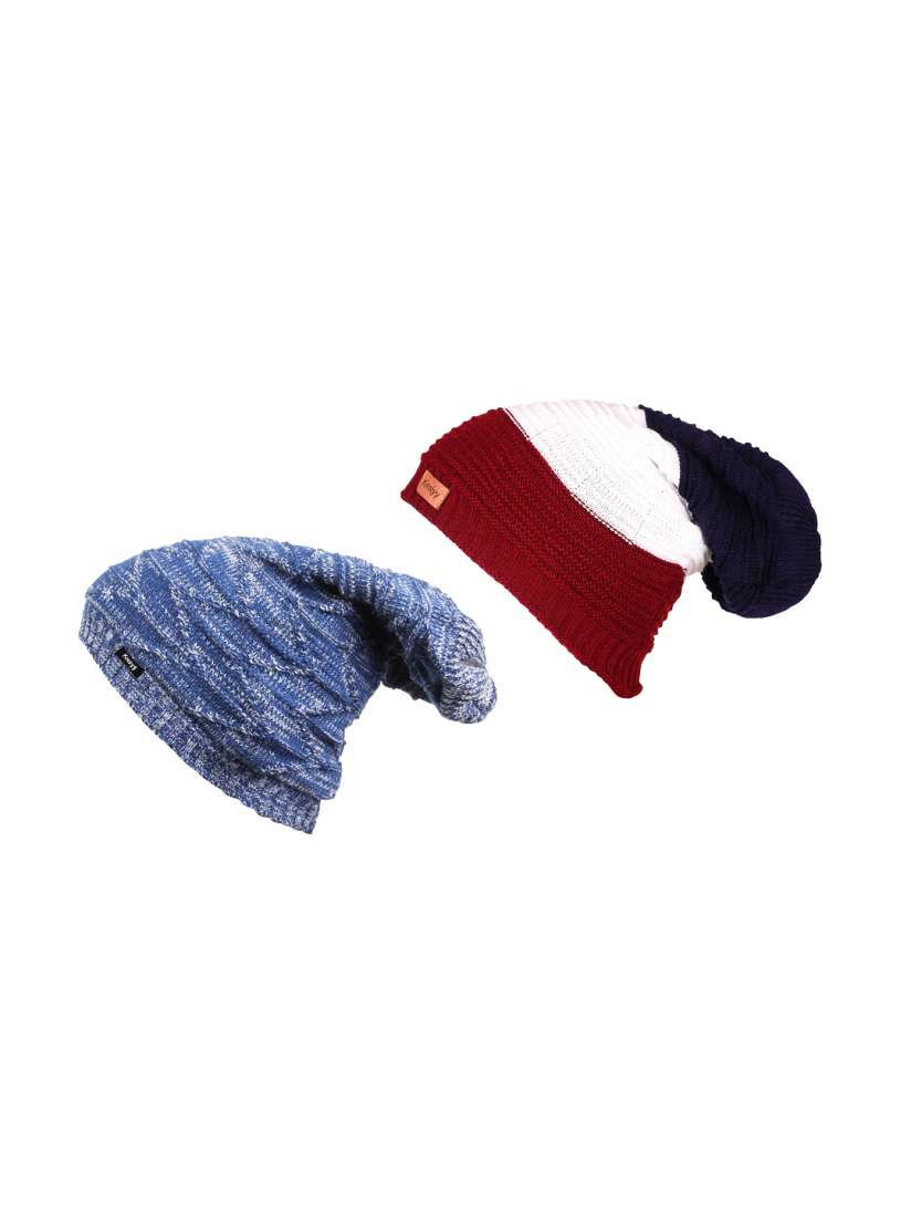 Buy Knotyy Men Pack of 2 Beanie Caps for Men 10979380 Myntra
