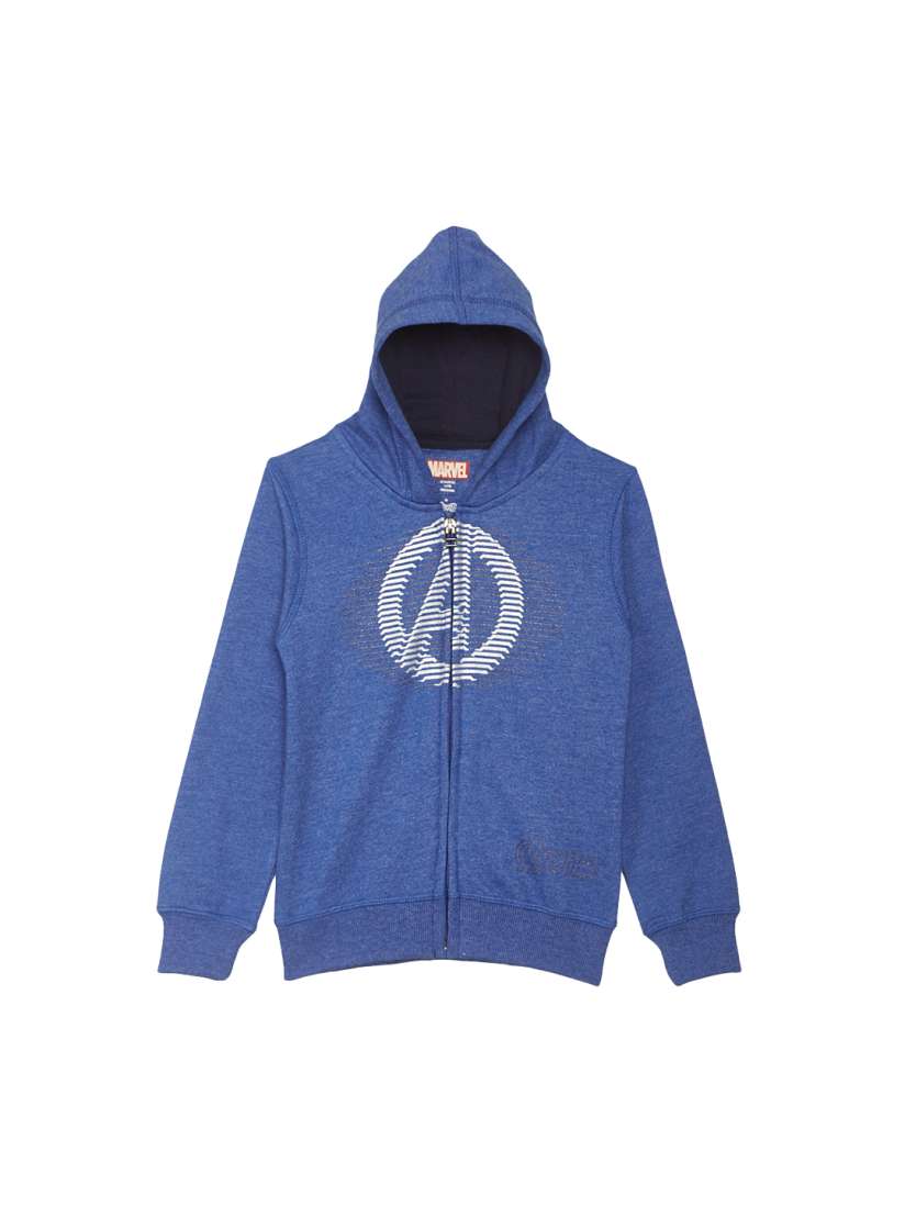 Buy Kids Ville Avengers featured Blue Zipper Hoodie for Boys Sweatshirts for Boys 10987000 Myntra