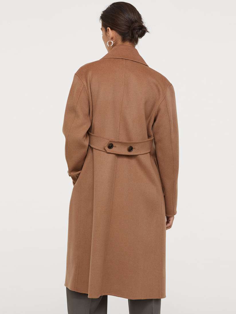 Buy H M Women Beige Cashmere Blend Coat Coats for Women 11029480 Myntra