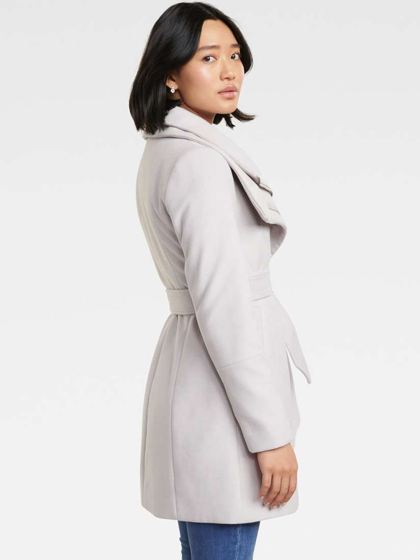 Buy Forever New Women Grey Solid Longline Petite Penelope Wrap Coat Coats for Women 11025812 Myntra