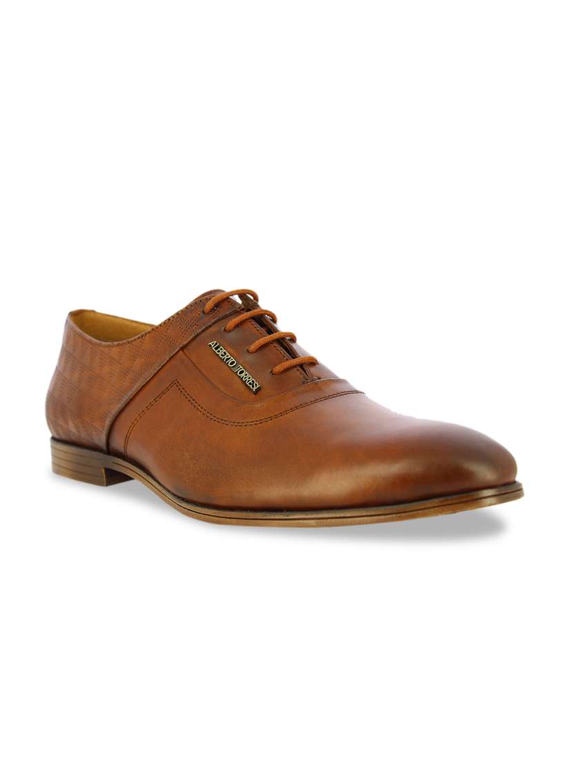Buy Alberto Torresi Men Tan Brown Solid Leather Formal Oxfords Formal Shoes for Men 11036696 Myntra