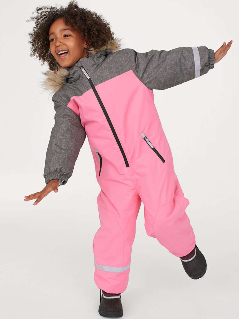 Buy H M Girls Pink Grey Waterproof All In One Suit Rain Suit for Girls 10914426 Myntra
