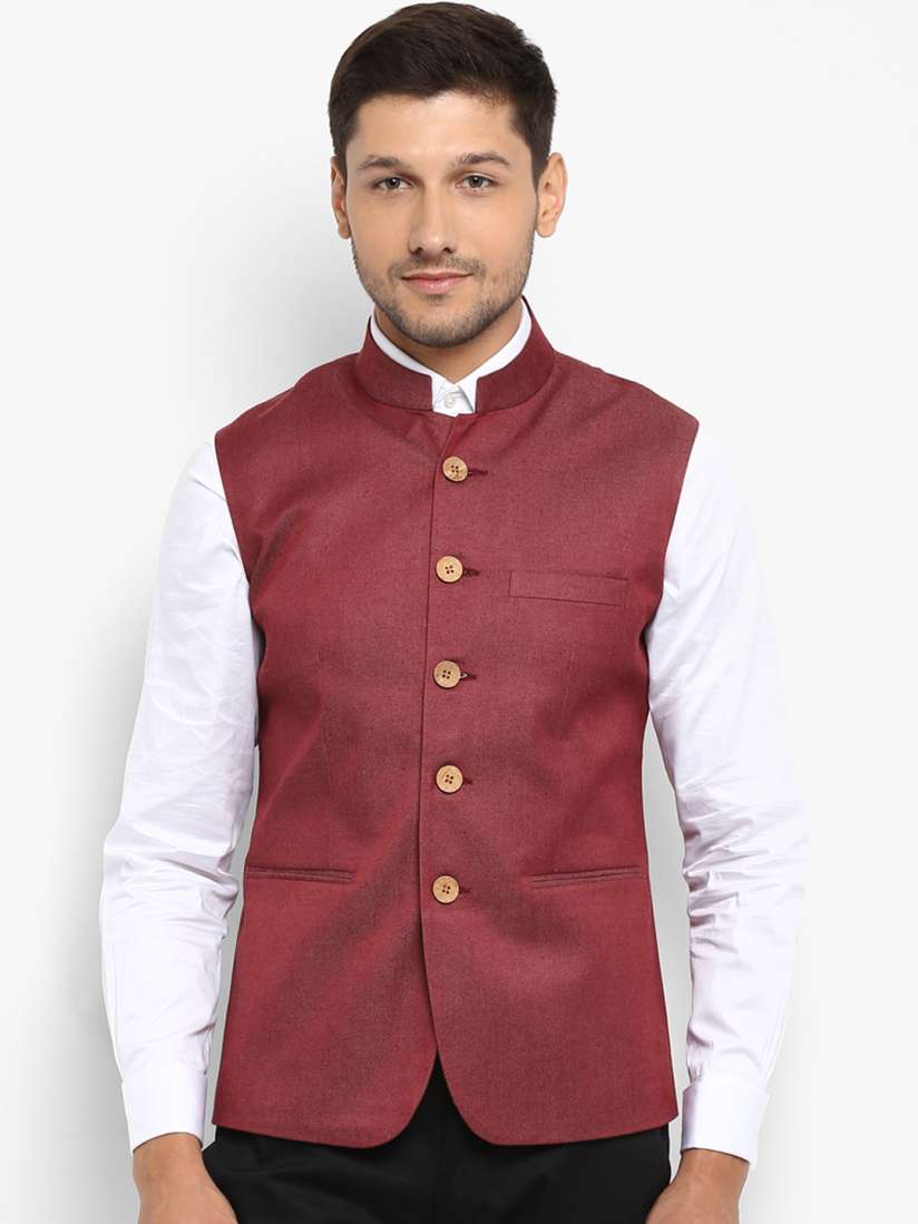 Buy Red Tape Men Maroon Solid Nehru Jacket Nehru Jackets for Men 10920518 Myntra