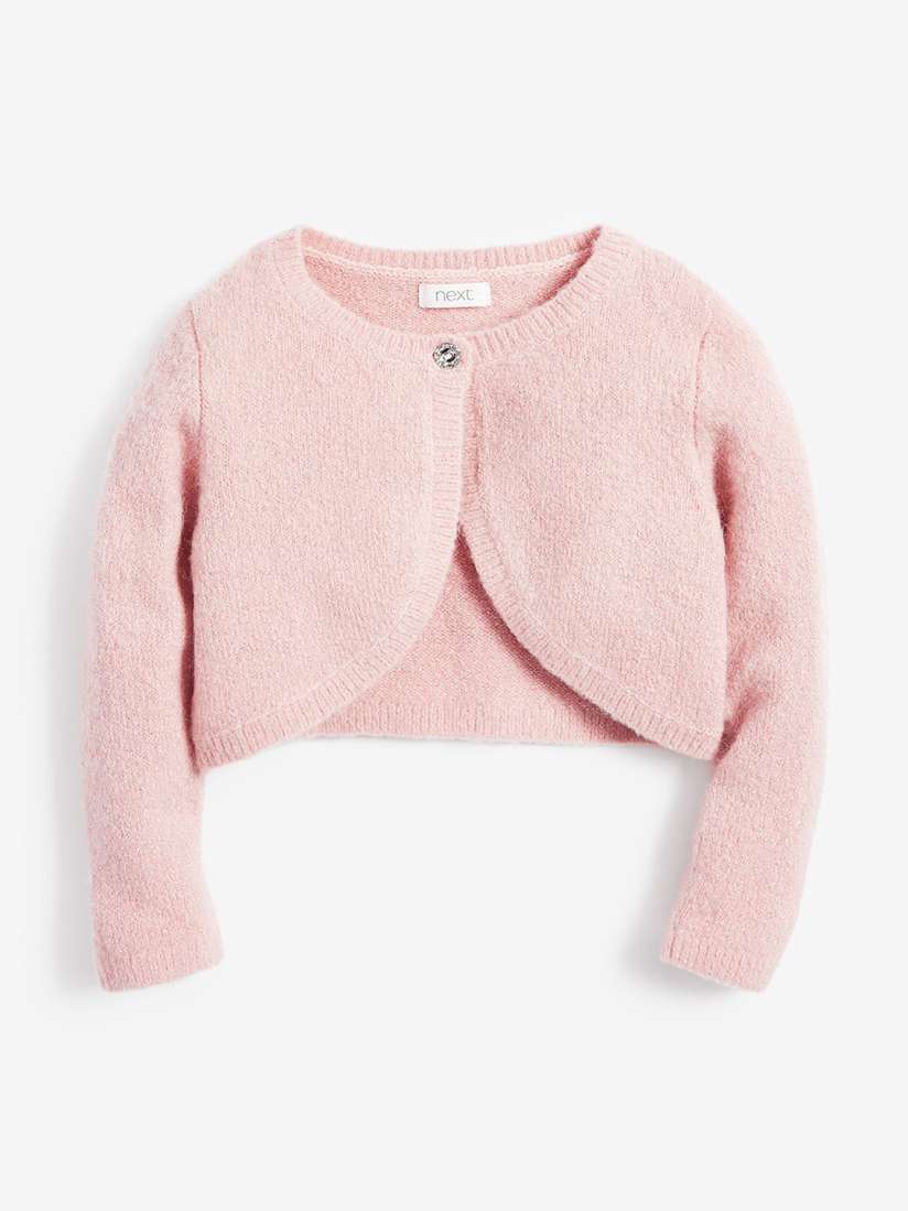 Buy next Girls Pink Solid Sweater Shrug Sweaters for Girls 10918962 Myntra
