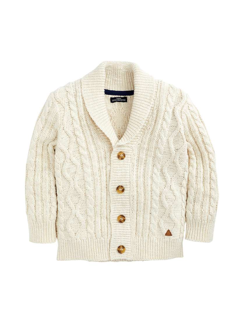Boys cream cardigan sales