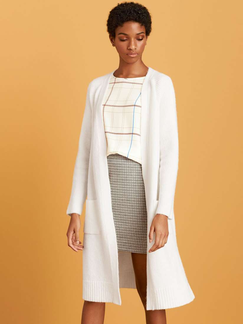 White shrug sweater on sale