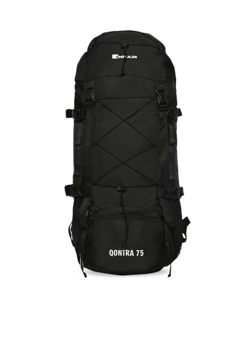 Buy Impulse Unisex Black Solid Qontra 75 Litres Rucksack Rucksacks for Unisex 10928518 Myntra